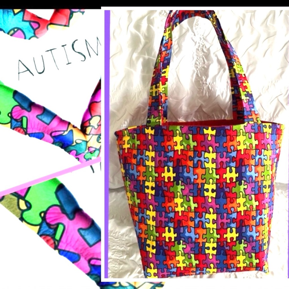 NEW! Handmade Autism Awareness Tote